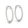 Diamond Inside Out Hoop Earrings in Multiple Gold Options