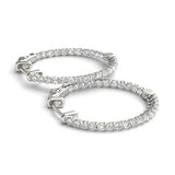 Diamond Inside Out Hoop Earrings in Multiple Gold Options
