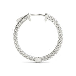 Diamond Inside Out Hoop Earrings in Multiple Gold Options