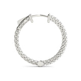 Diamond Inside Out Hoop Earrings in Multiple Gold Options