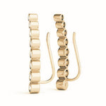 14K Yellow Gold Round Diamond Fashion Earrings
