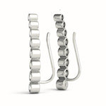 14K Gold Round Diamond Climber Earrings
