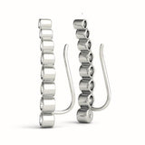 14K Gold Round Diamond Climber Earrings