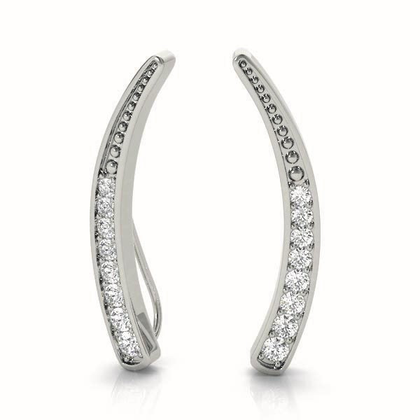 Diamond Round Stud Earrings