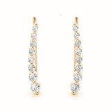 14K Yellow Gold Diamond Fashion Earrings