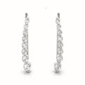 14K Gold Round Diamond Climber Earrings