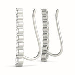 14K Gold Round Diamond Climber Earrings