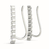 14K Gold Round Diamond Climber Earrings