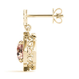 14K Yellow Gold Round Diamond Fashion Earrings