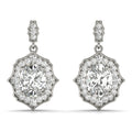 Diamond Halo Round Earrings