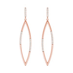 14K Rose Gold Diamond Fashion Earrings