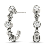 Round Diamond J-Hoops in Fine Jewelry