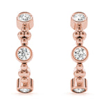 Rose Gold Diamond J-Hoop Earrings | 0.45 ctw