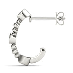 Round Diamond J-Hoops in Fine Jewelry