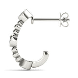 Round Diamond J-Hoops in Fine Jewelry