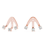 14K Rose Gold Diamond Fashion Earrings