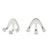 Round Diamond 3-Stone Earring Jackets