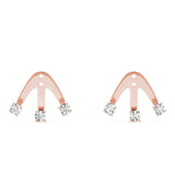 14K Rose Gold Diamond Fashion Earrings