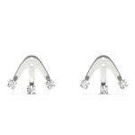 Round Diamond 3-Stone Earring Jackets