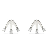 Round Diamond 3-Stone Earring Jackets