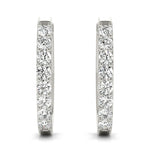 Round Diamond Hoop Earrings
