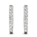Round Diamond Hoop Earrings