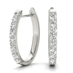 Round Diamond Hoop Earrings