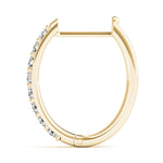 14K Yellow Gold Round Diamond Fashion Earrings