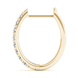 14K Yellow Gold Round Diamond Fashion Earrings