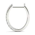 Round Diamond Hoop Earrings