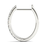 Round Diamond Hoop Earrings