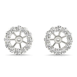 0.60 CTW Round Diamond Earring Jackets