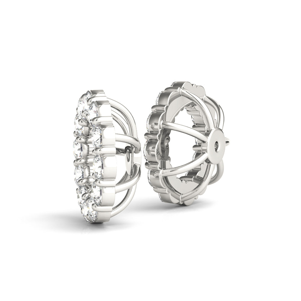0.60 CTW Round Diamond Earring Jackets
