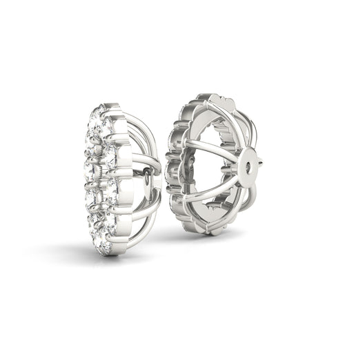 0.60 CTW Round Diamond Earring Jackets