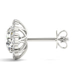Round Diamond Halo Earrings