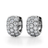 Round Diamond Huggie Earrings