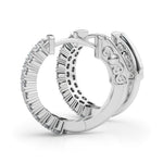 Round Diamond Hoop Earrings