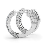 Round Diamond Hoop Earrings