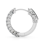 Round Diamond Hoop Earrings