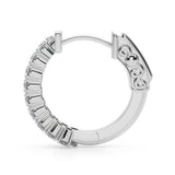 Round Diamond Hoop Earrings