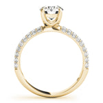 18K Yellow Gold 1 ct Diamond Pave Engagement Ring