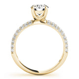 18K Yellow Gold 1 ct Diamond Pave Engagement Ring
