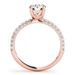 18K Rose Gold 1 ct Diamond Pave Engagement Ring