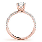18K Rose Gold 1 ct Diamond Pave Engagement Ring