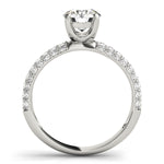 Round Diamond Pave Engagement Ring