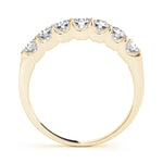 18K Yellow Gold Round Diamond Wedding Band