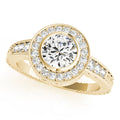 14K Yellow Gold 1.05 ctw Round Diamond Halo Ring