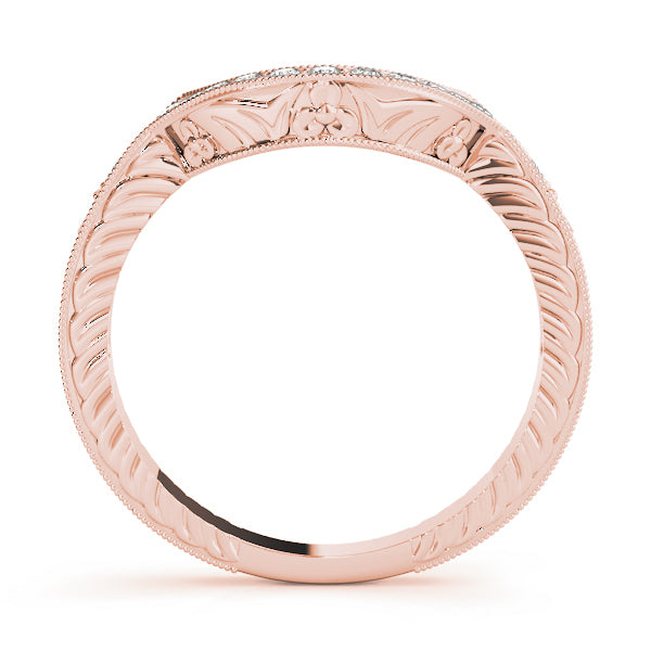 14K Rose Gold 0.15ctw Diamond Wedding Band