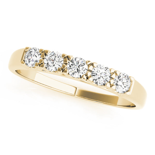 14K Yellow Gold 5-Stone Diamond Wedding Ring