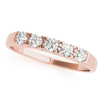 14K Rose Gold 5-Stone Diamond Wedding Ring